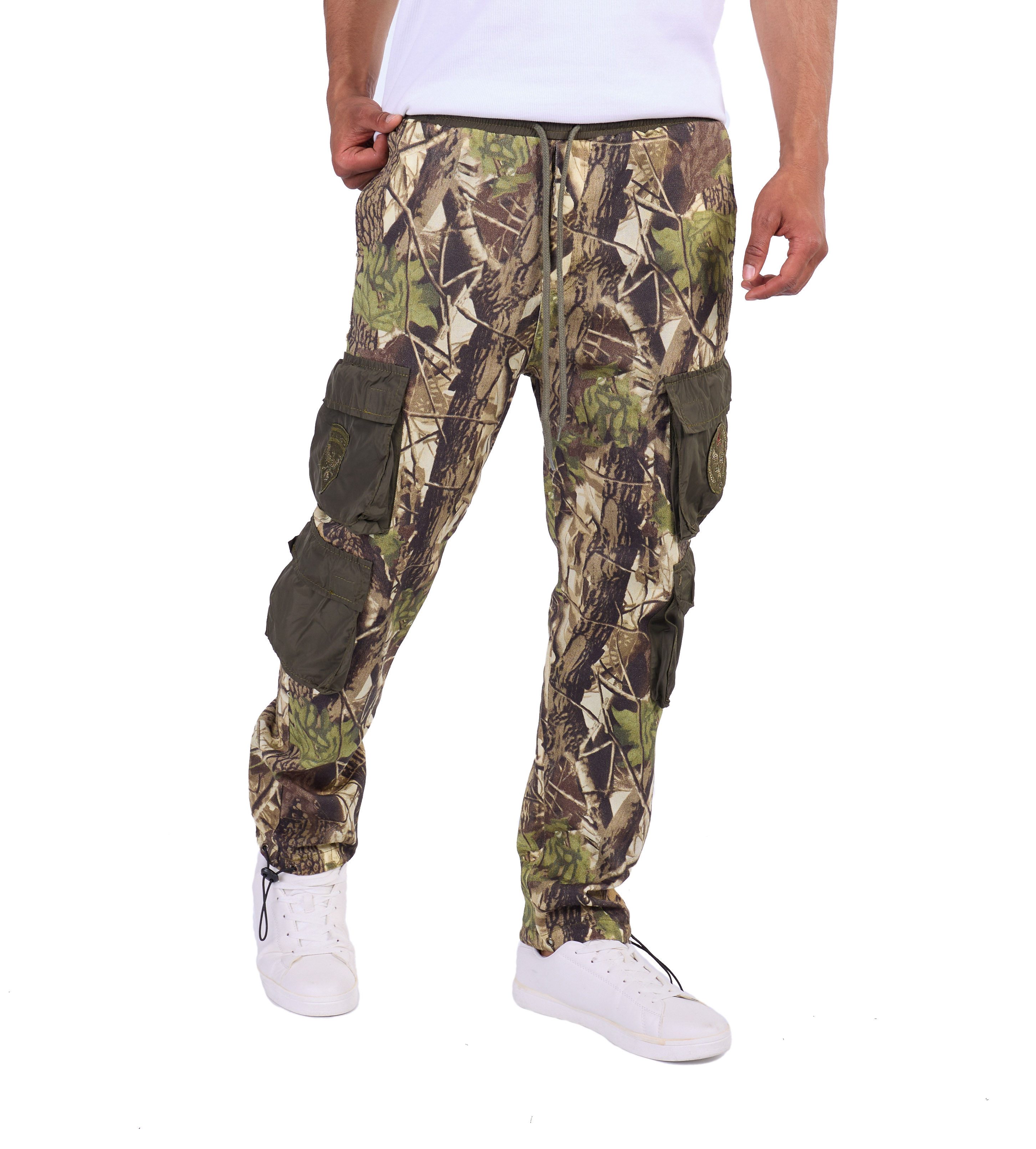 KINGZ Cargohose Herren Cargohose im Military Look günstig online kaufen