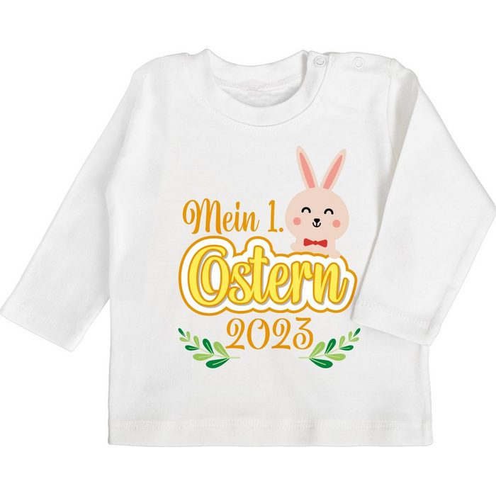 Shirtracer T-Shirt Mein 1. Ostern 2023 - Ostergeschenke - Baby T-Shirt langarm baby kleidung junge 6-12 monate - mein erstes ostern neugeborene