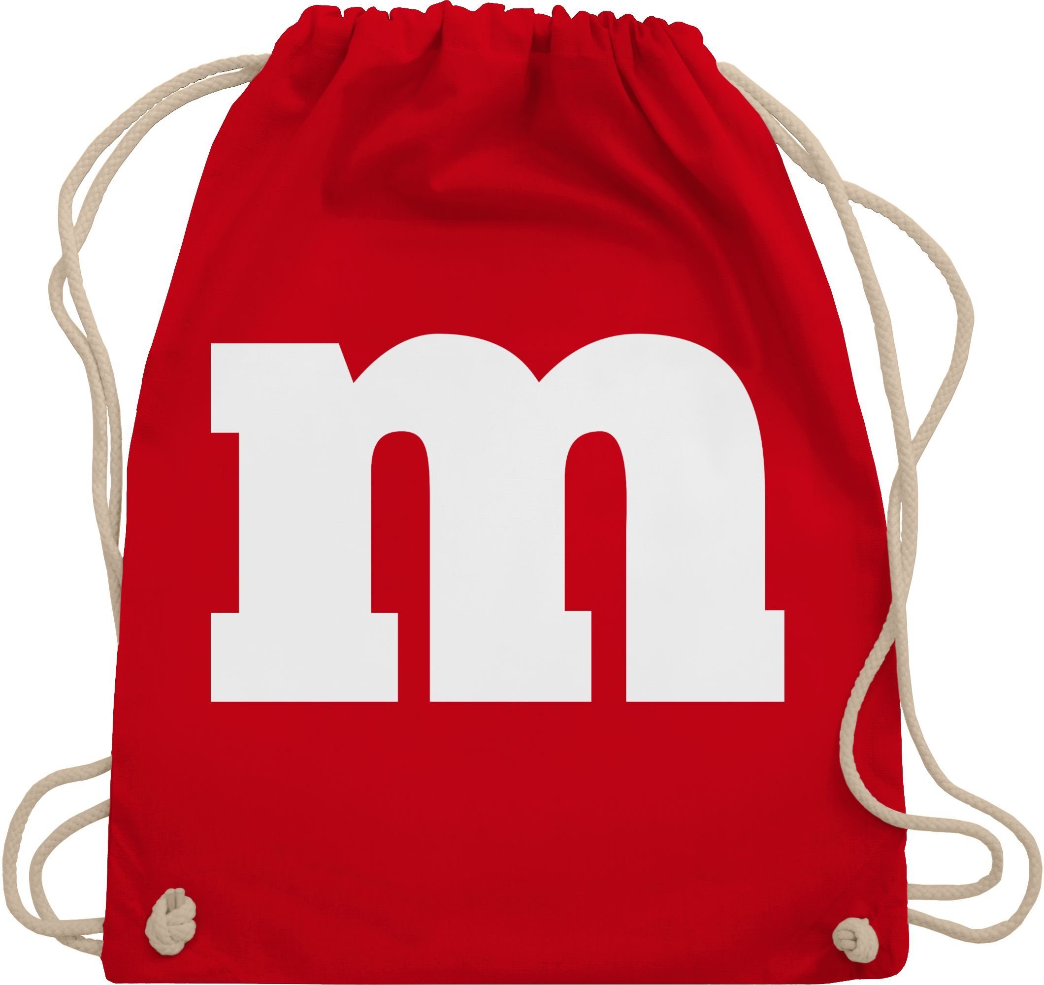 Shirtracer Turnbeutel M Aufdruck Karneval I M&M Schokolinse I MM Fastnacht I Fasnacht I Fasn, Karneval & Fasching