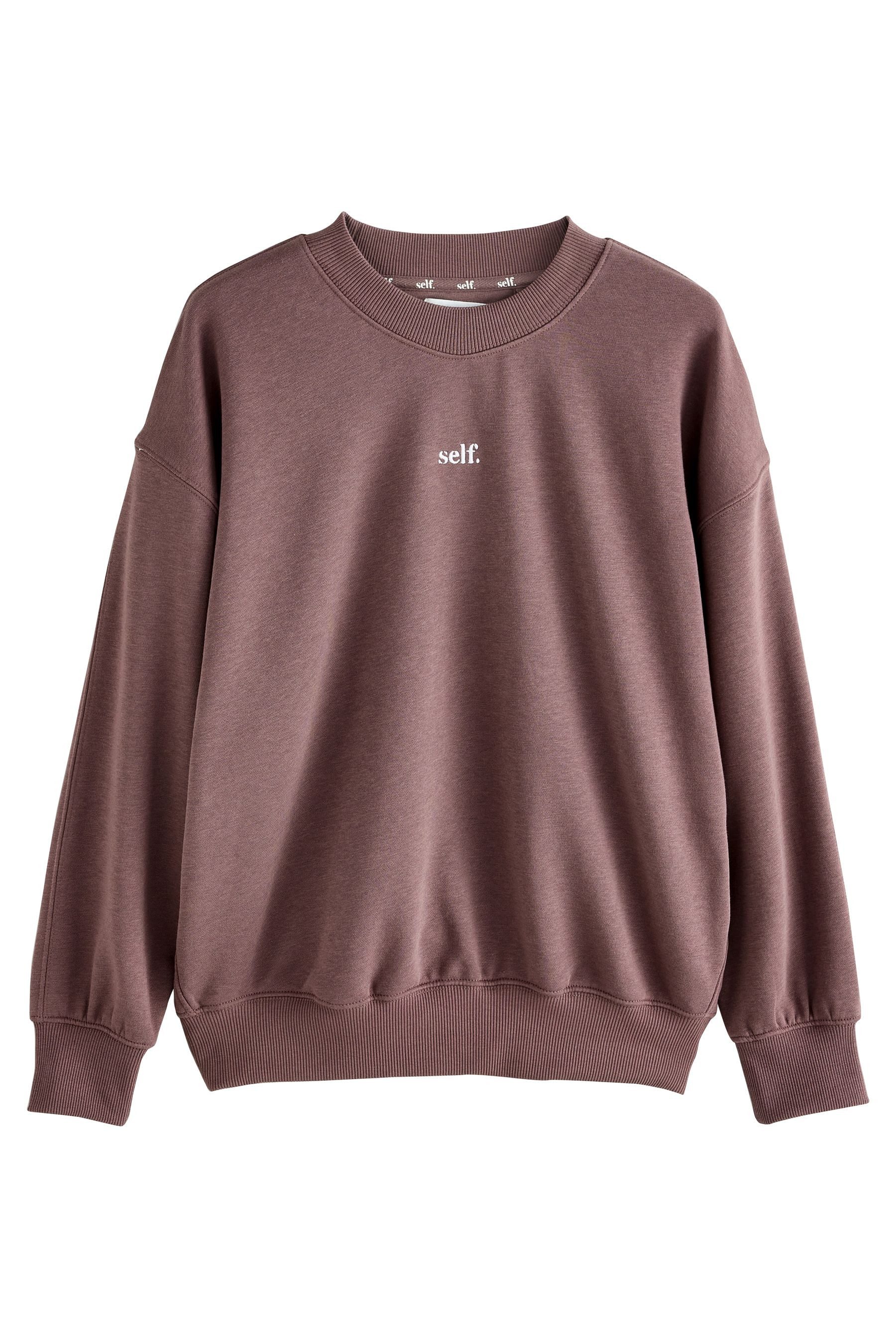 self Sweater Selbst. Sweatshirt mit Rundhalsausschnitt (1-tlg)