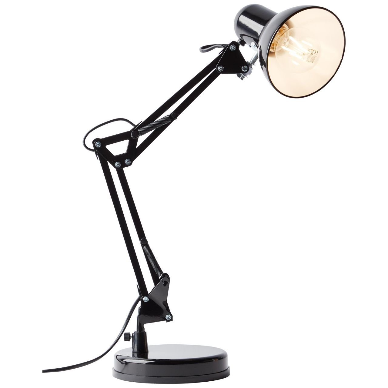 Brilliant Tischleuchte Henry, ohne Leuchtmittel, 50 cm Höhe, E27 max. 28 W, schwenkbar, Metall