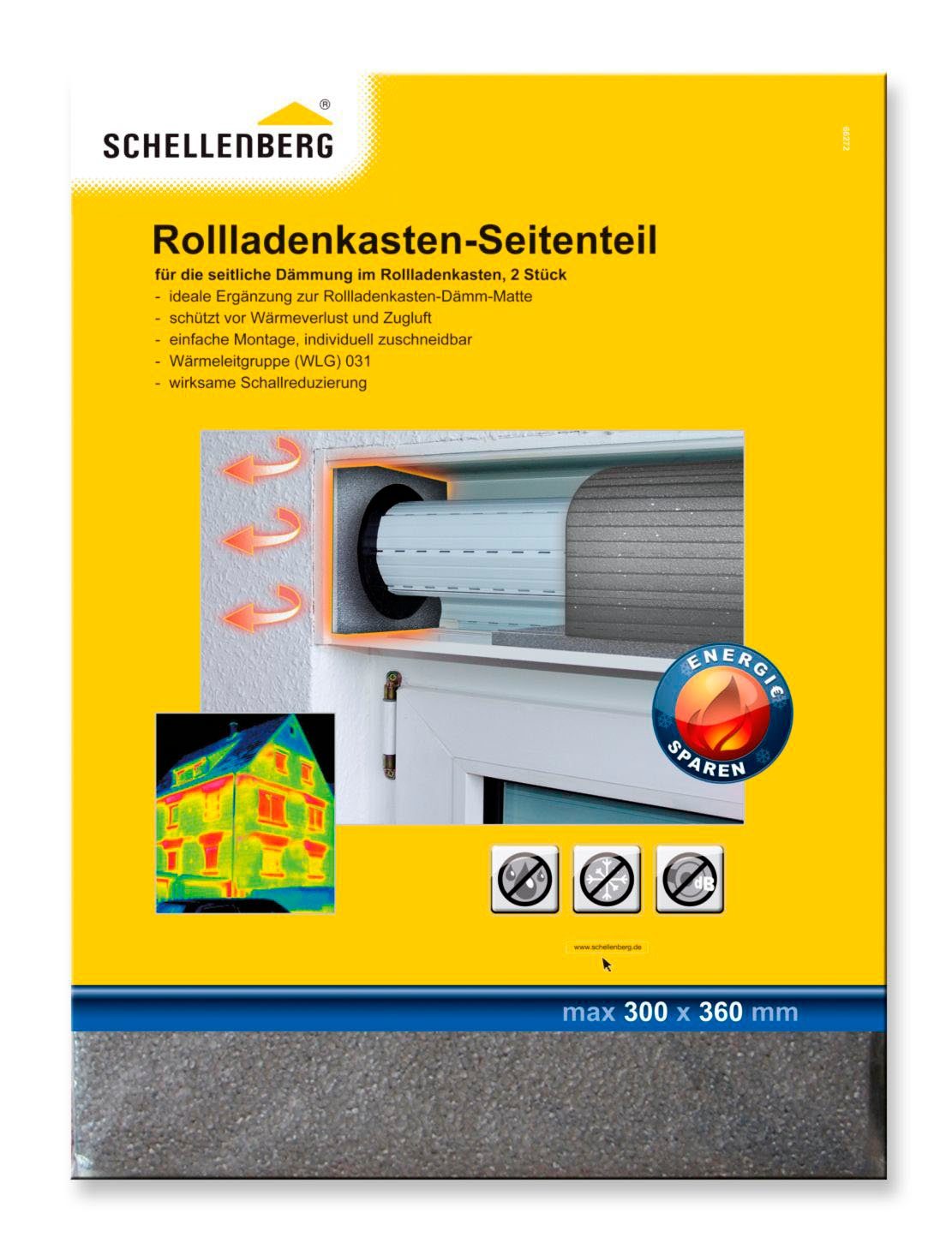SCHELLENBERG Rollladenkastendämmung Seitenteile 30 x 36 x 1,5 cm, (Packung, günstig online kaufen
