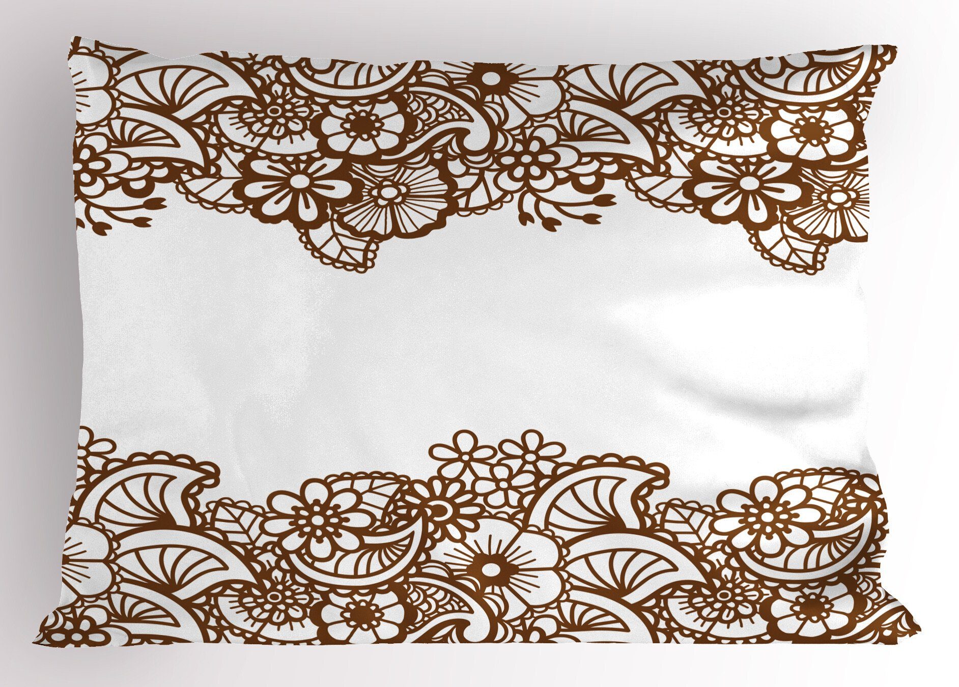 (1 Abakuhaus Paisley Horizontal Kissenbezüge Kissenbezug, Size Brown Stück), Dekorativer King Blumen Gedruckter Standard