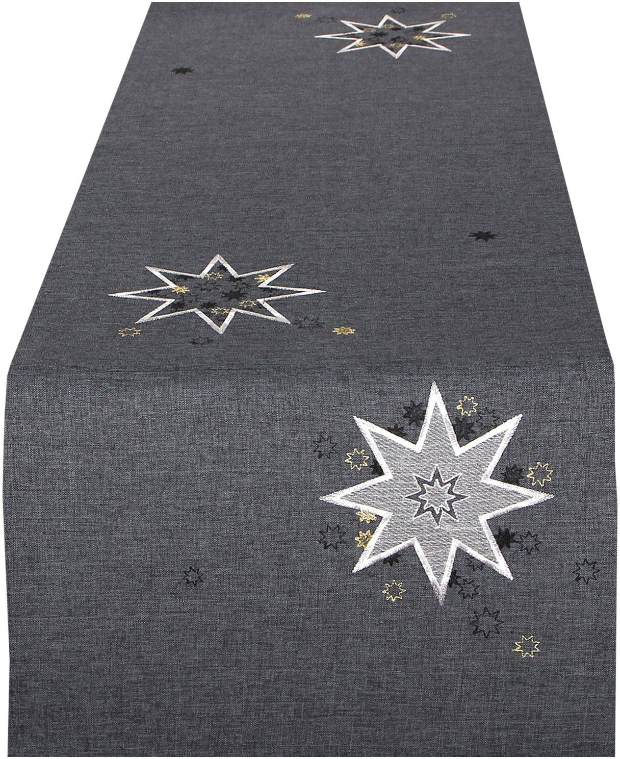 Delindo Lifestyle Tischläufer Weihnachtssterne (1-tlg), Glattes günstig online kaufen