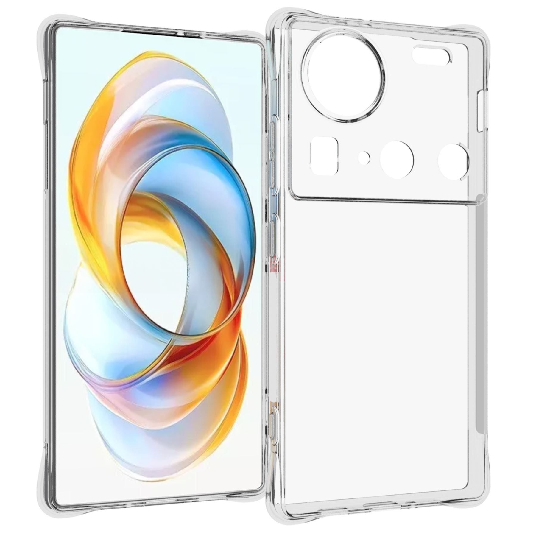 mtb more energy Smartphone-Hülle Clear Armor Case für Nubia Z70 Ultra 5G, Transparente TPU Schutzhülle Case Backcover mit Anti-Shock Verstärkung