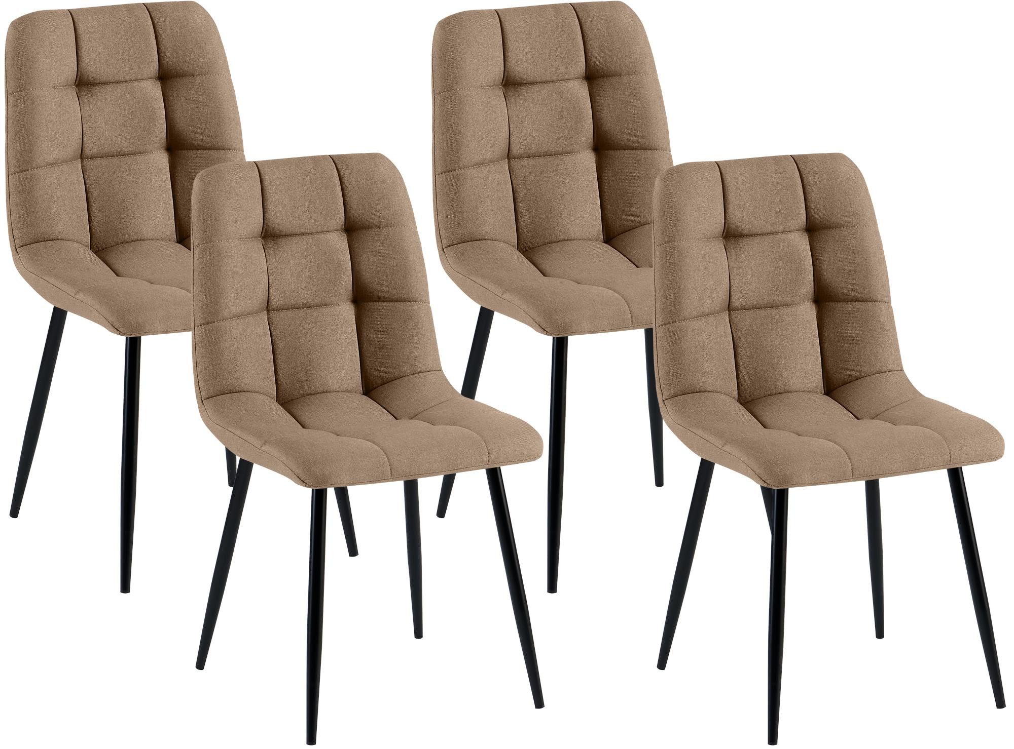 CLP Esszimmerstuhl Antibes (4er Set, 4 St), mit Stoffbezug, bis 150 kg