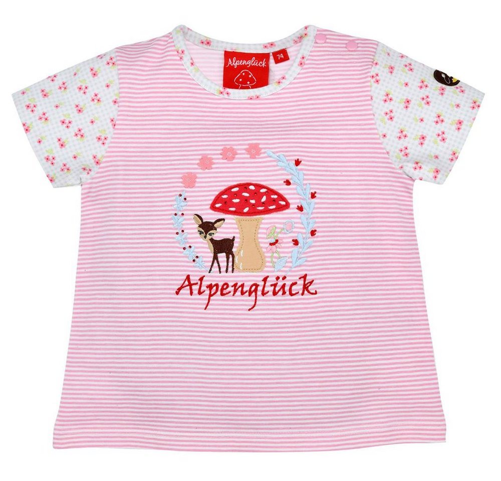 BONDI T-Shirt Mädchen T-Shirt 'Alpenglück' mit Reh und Pilz 8661