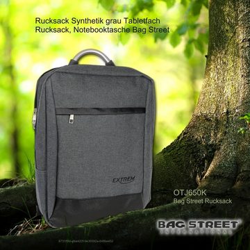 BAG STREET Rucksack Bag Street Herren Damen Notebooktasche (Businessrucksack), Businessrucksack Synthetik, grau ca. 29cm x ca. 40cm