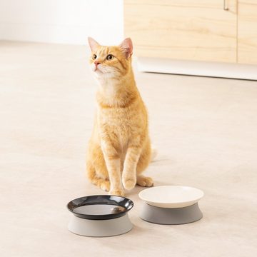 Navaris Napf 2x Fressnapf Katze Silikonboden rutschfest - erhöht geneigt