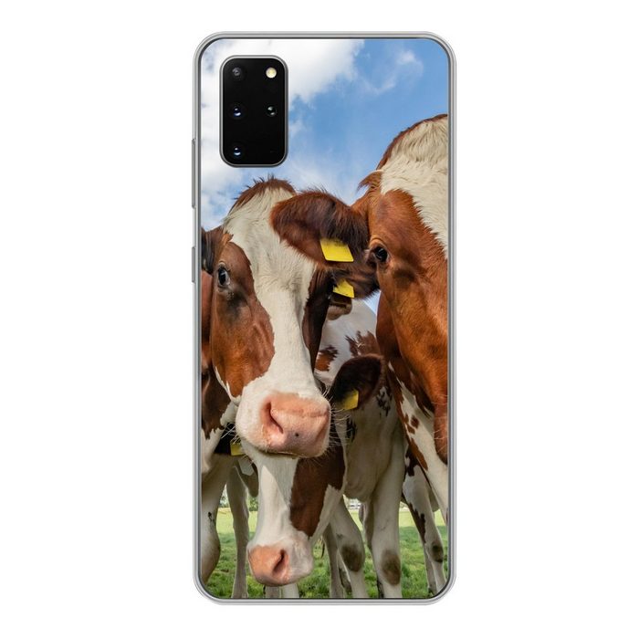 MuchoWow Handyhülle Kühe - Tiere - Wiese - Natur Phone Case Handyhülle Samsung Galaxy S20 Plus Silikon Schutzhülle