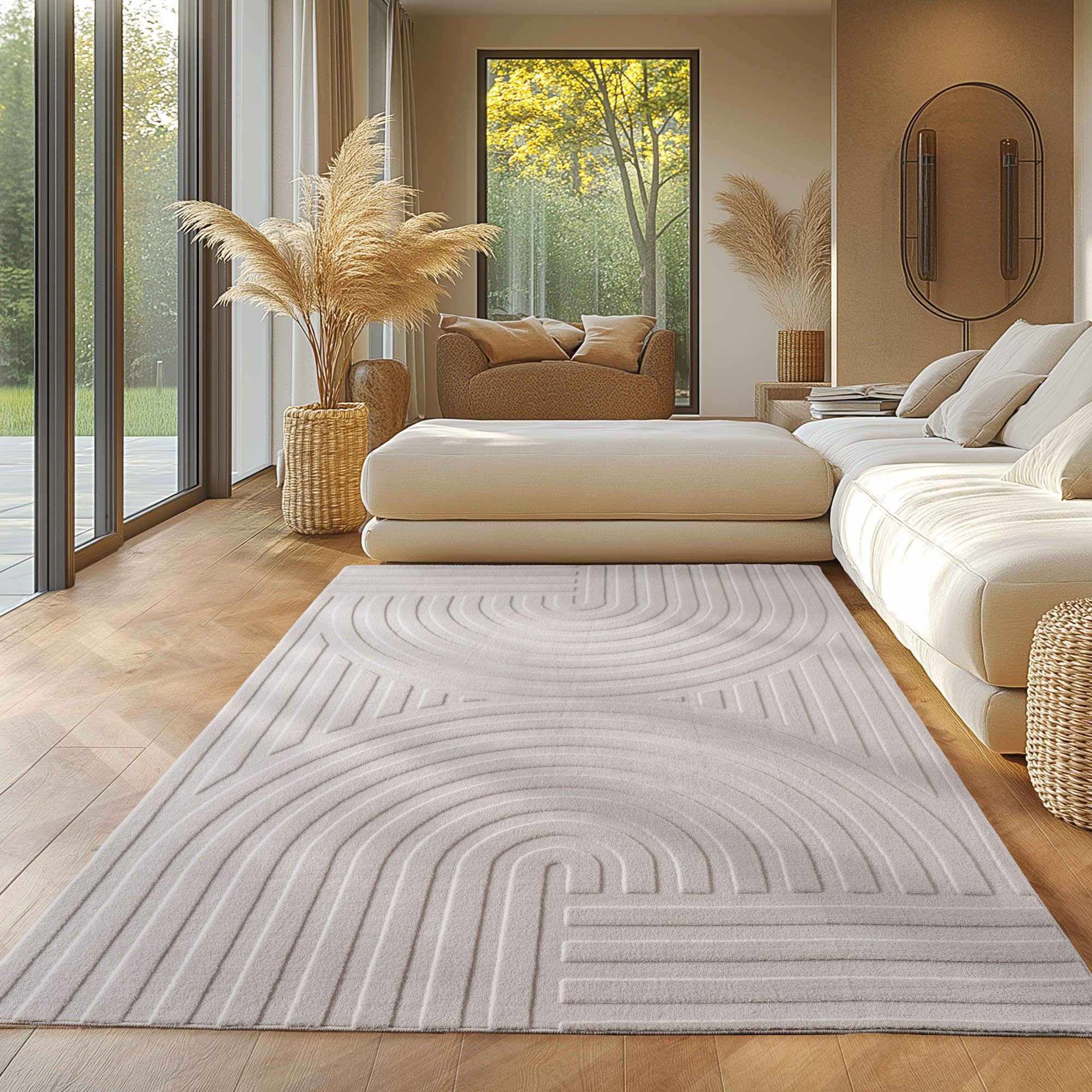 SIMPEX24 Designteppich Unicolor - Einfarbig, Rechteckig, Höhe: 12 mm, Kurzf günstig online kaufen