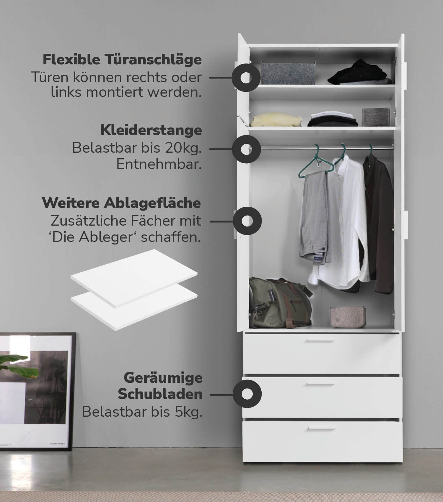 mokebo Kleiderschrank Der Grenzenlose (2-Türig & günstig online kaufen