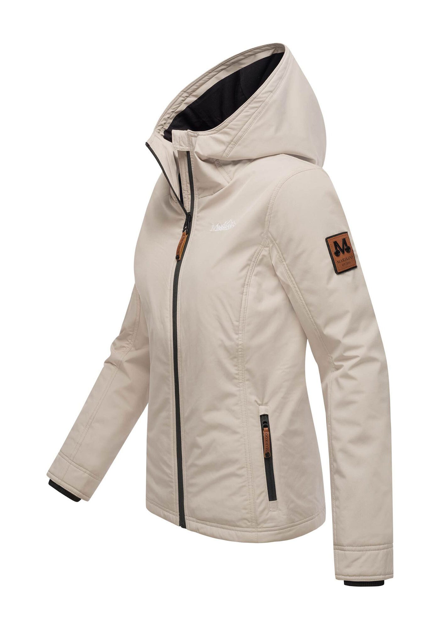 Marikoo Outdoorjacke Brombeere sportliche Übergangsjacke mit Kapuze