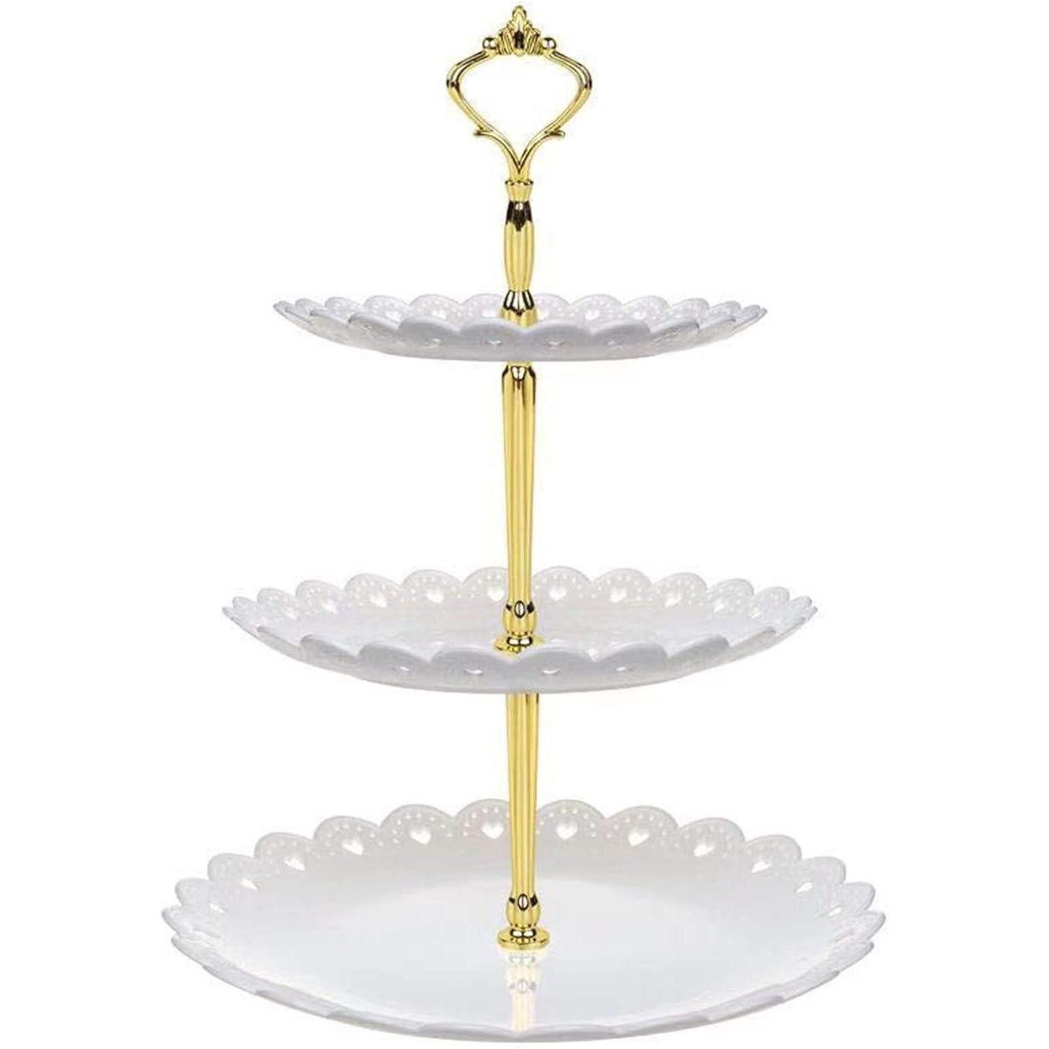 LuxusKollektion Tortenständer Cupcake Stand 3stufig Display Hochzeit Geburtstag Party Weiß
