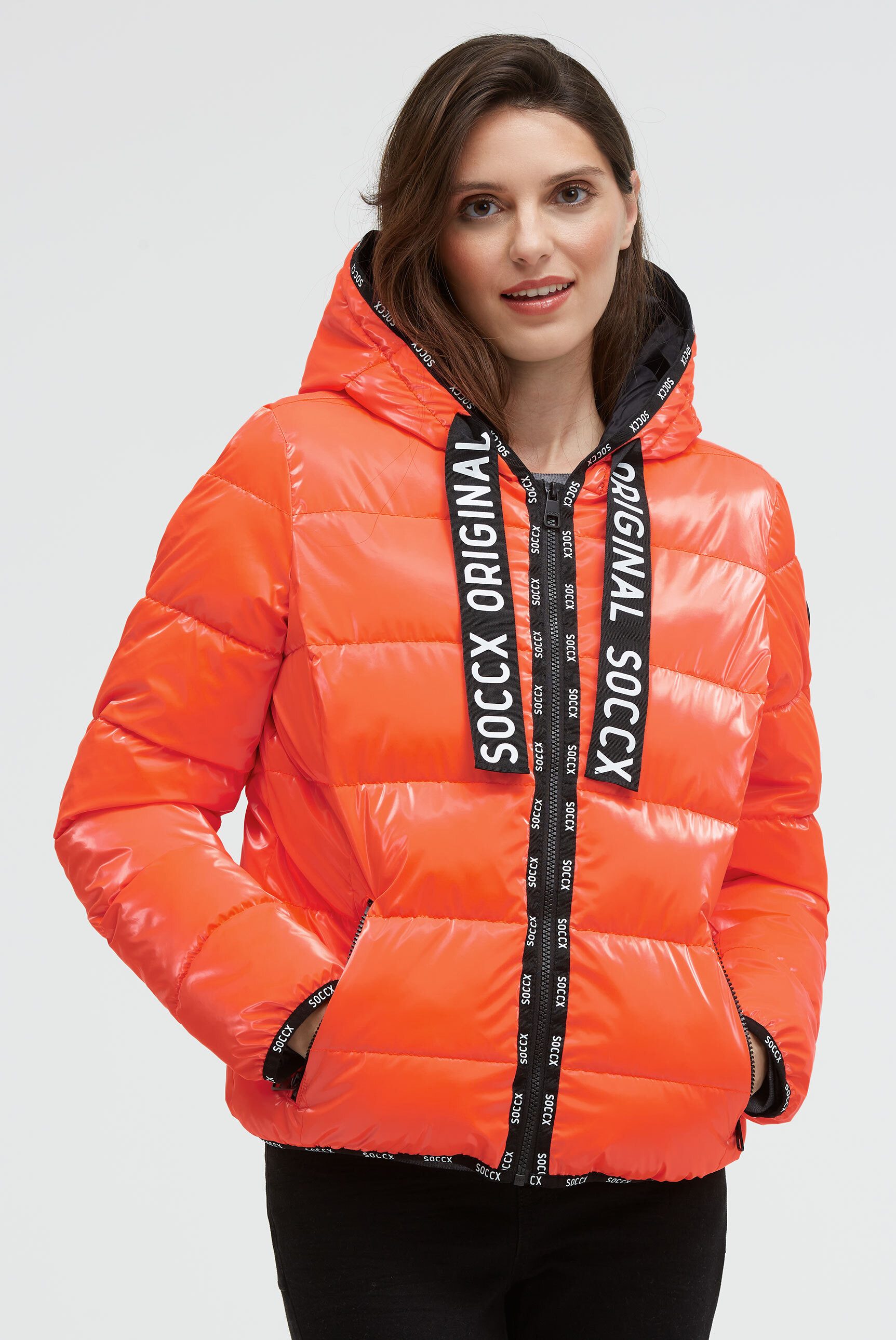 SOCCX Winterjacke mit elastischem Saumabschluss günstig online kaufen