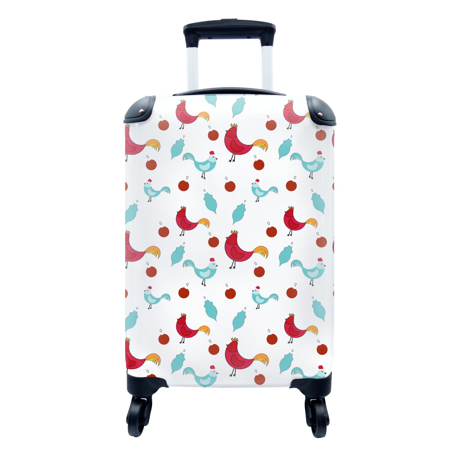 MuchoWow Handgepäckkoffer Muster Trolley, 4 - Huhn, Reisetasche für Ferien, Reisekoffer rollen, mit Tiere Handgepäck Rollen, 