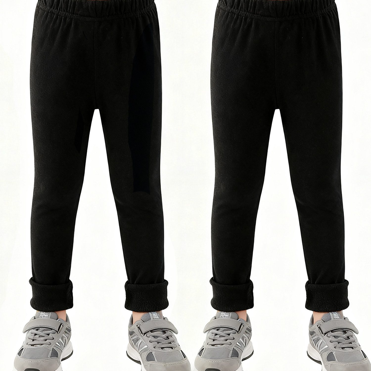 Refttenw Thermoleggings Kinderleggings,Mädchen Leggings,Thermo-Leggings,lange Hose,2 Stück