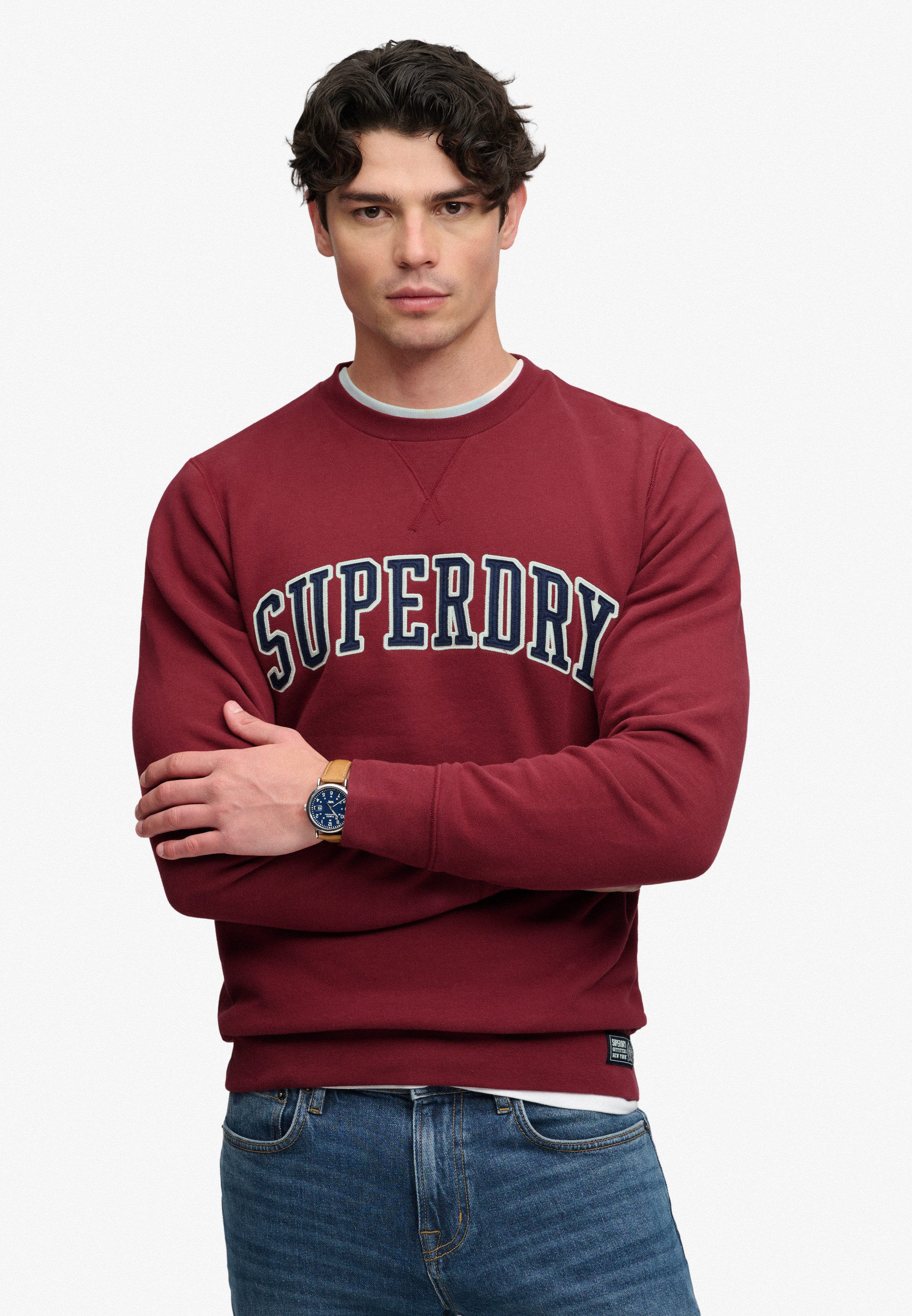 Superdry Sweatshirt ATHLETIC APPLIQUE RELAXED CREW Baumwollmischung, relaxed fit