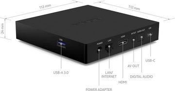 Nokia Streaming-Box 8000 Android TV 4K UHD, Chromecast, HDMI, Netflix, Prime Video, (Disney+, Kompatibel mit Google Assistant), Android 12 TV Ultra HD Box Media Player, beleuchtete Fernbedienung