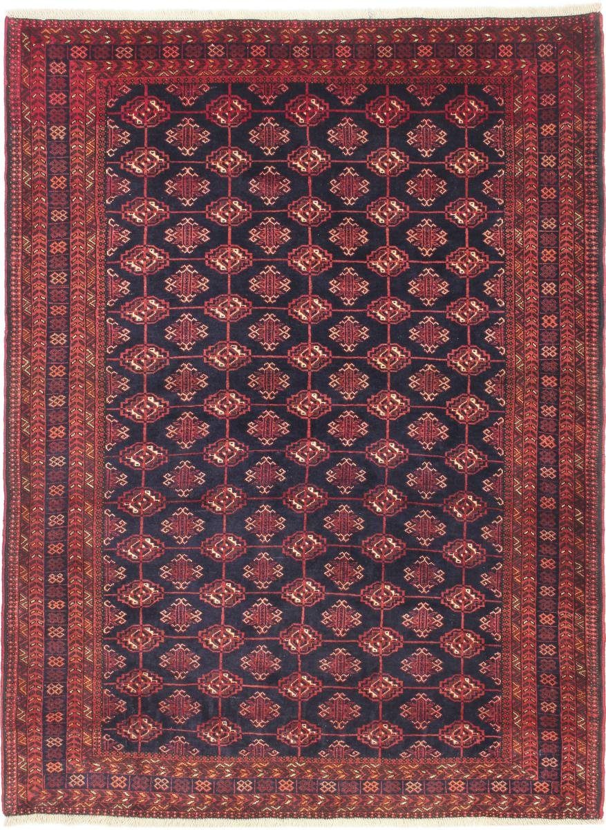 Orientteppich Turkaman 136x180 Handgeknüpfter Orientteppich / Perserteppich, Nain Trading, rechteckig, Höhe: 6 mm