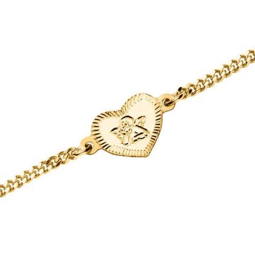 Unique Goldarmband Unique Armband aus 9K Gold mit Herz und Engel