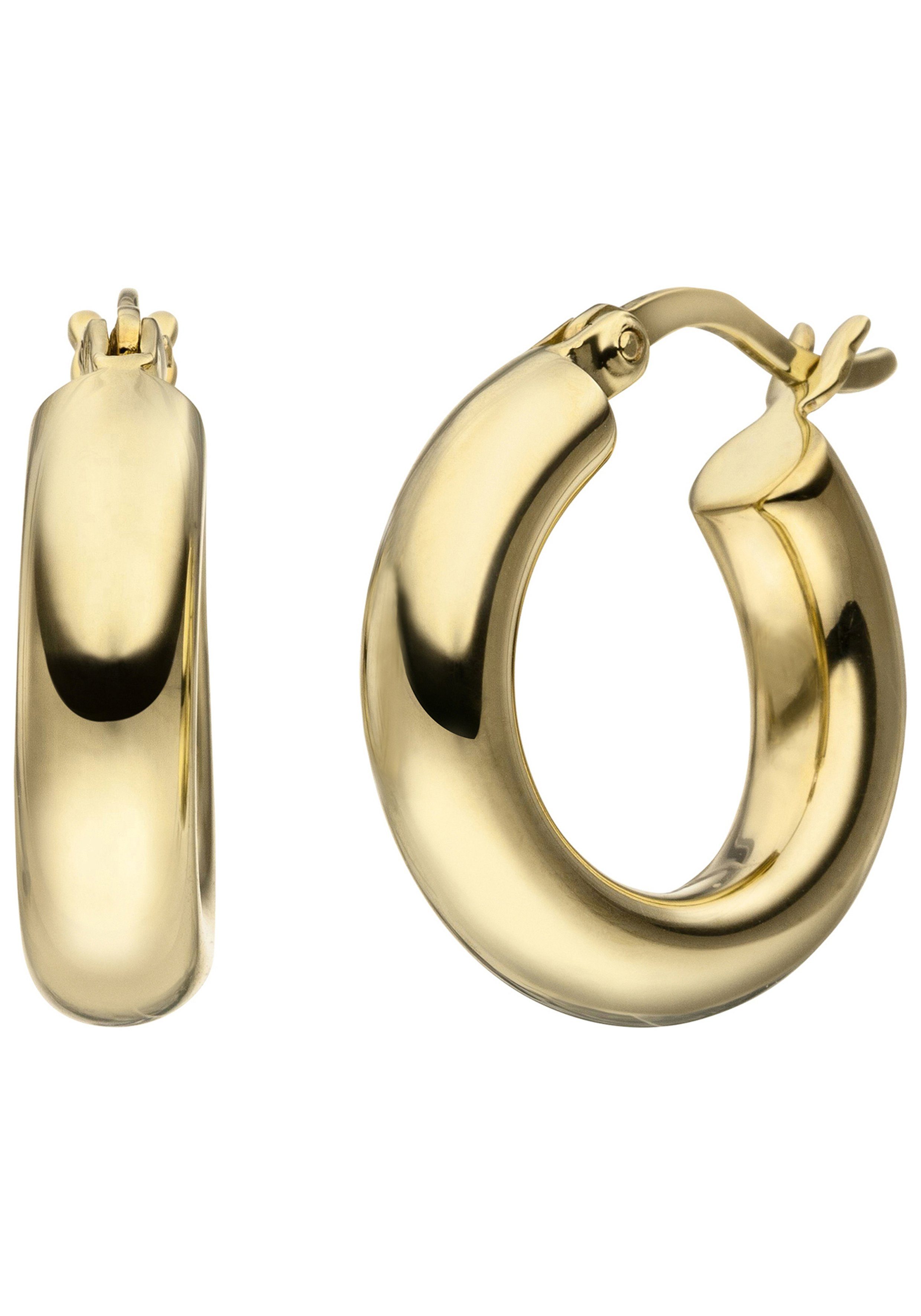 JOBO Paar Creolen, 925 Silber vergoldet