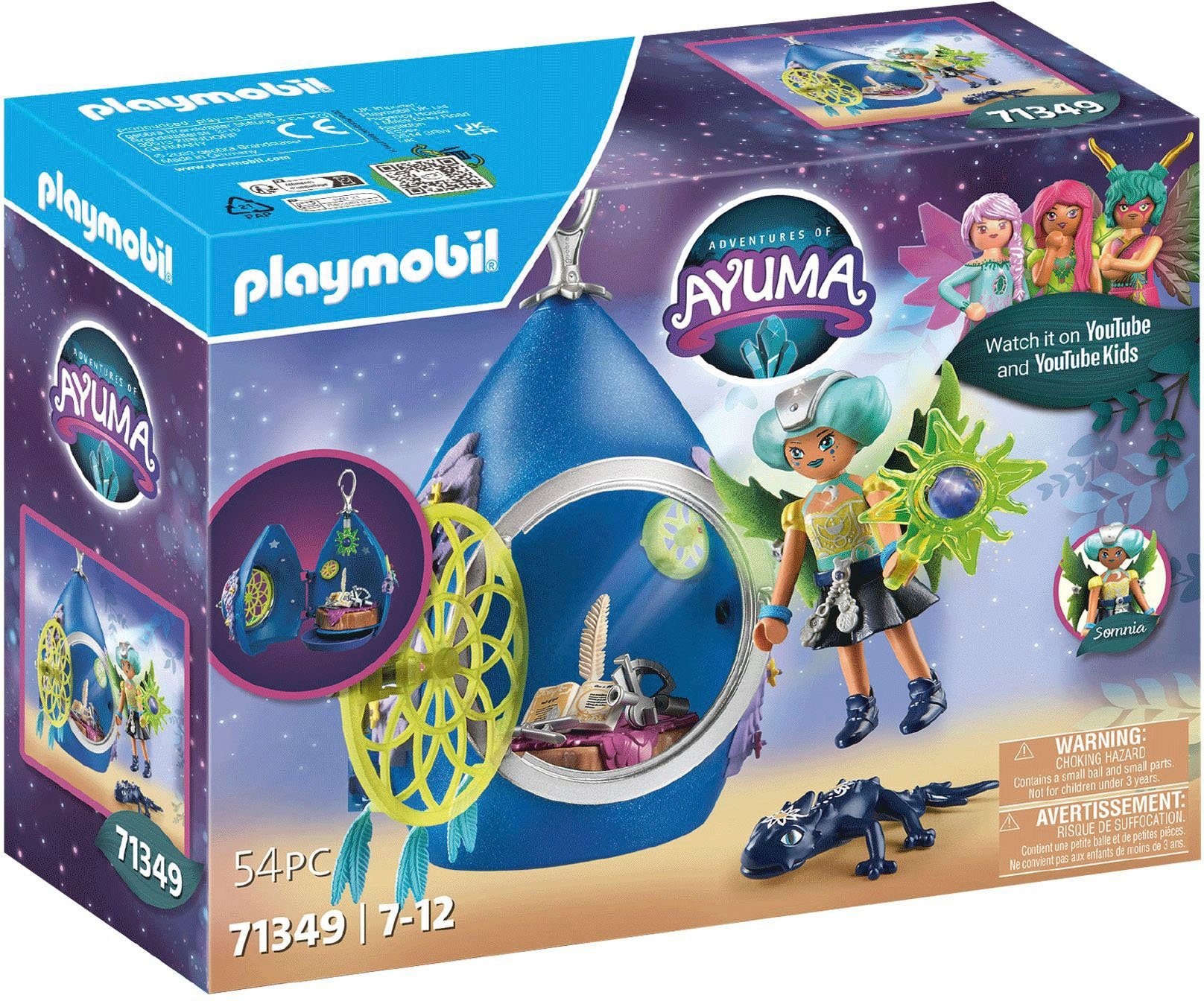 Playmobil® Konstruktions-Spielset Moon Fairy Tropfenhäuschen (71349), Adventures of Ayuma, (54 St), Made in Germany