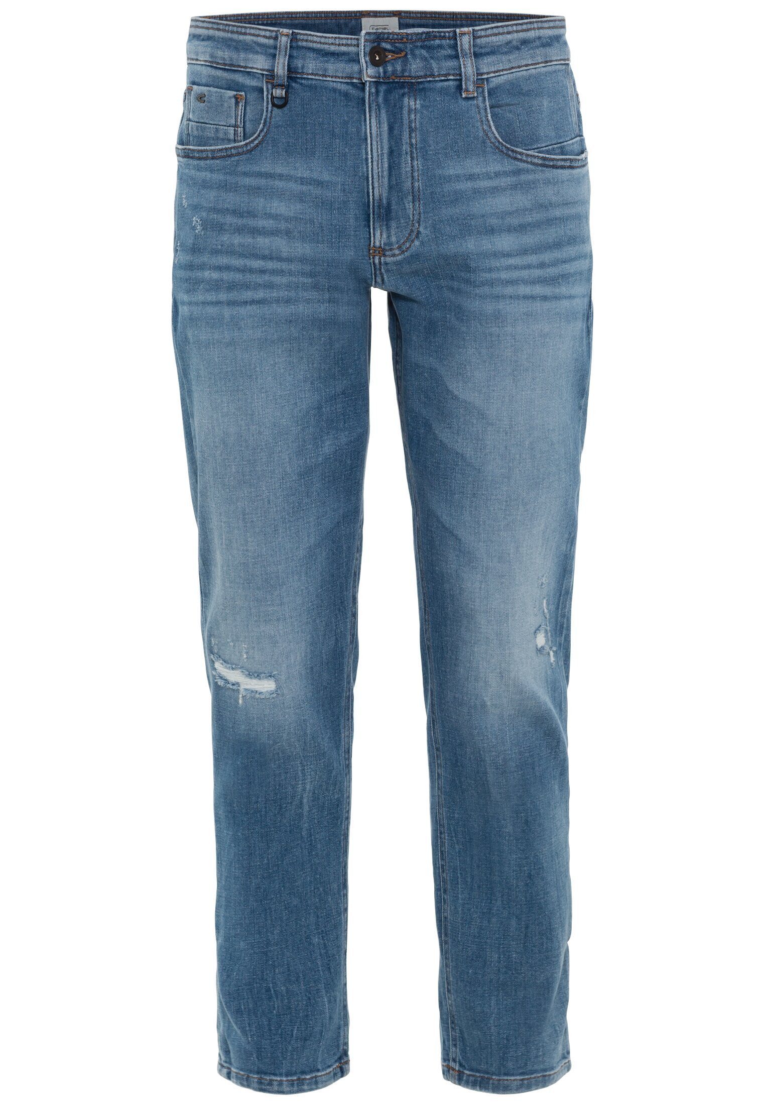 camel active 5-Pocket-Jeans Tapered Fit Destroyed günstig online kaufen