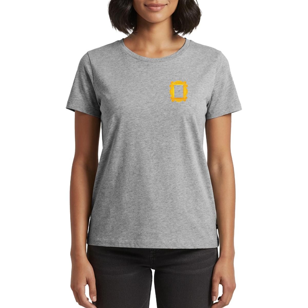 Spreadshirt T-Shirt Friends Lila Tür Bilderrahmen Frauen Premium T-Shirt (1-tlg)