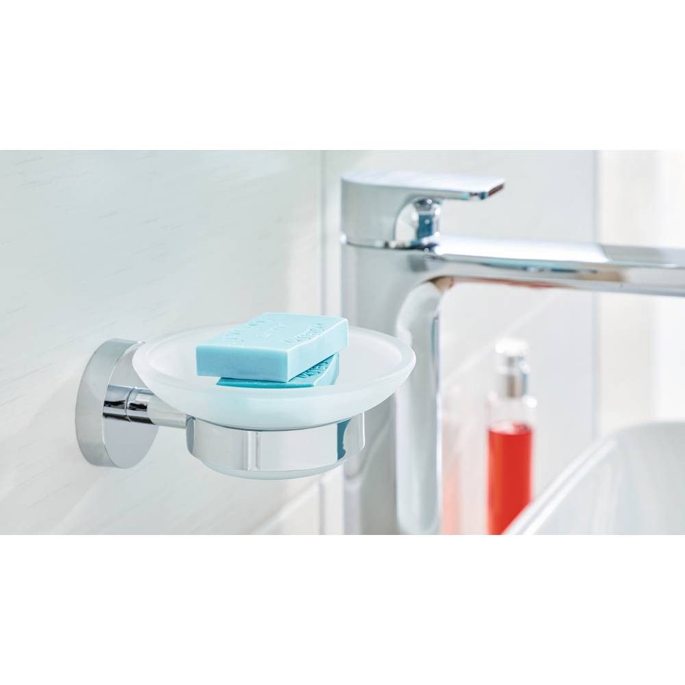 tesa Seifenspender ® Seifenhalter verchromt satiniertes Glas 40324-00000-00