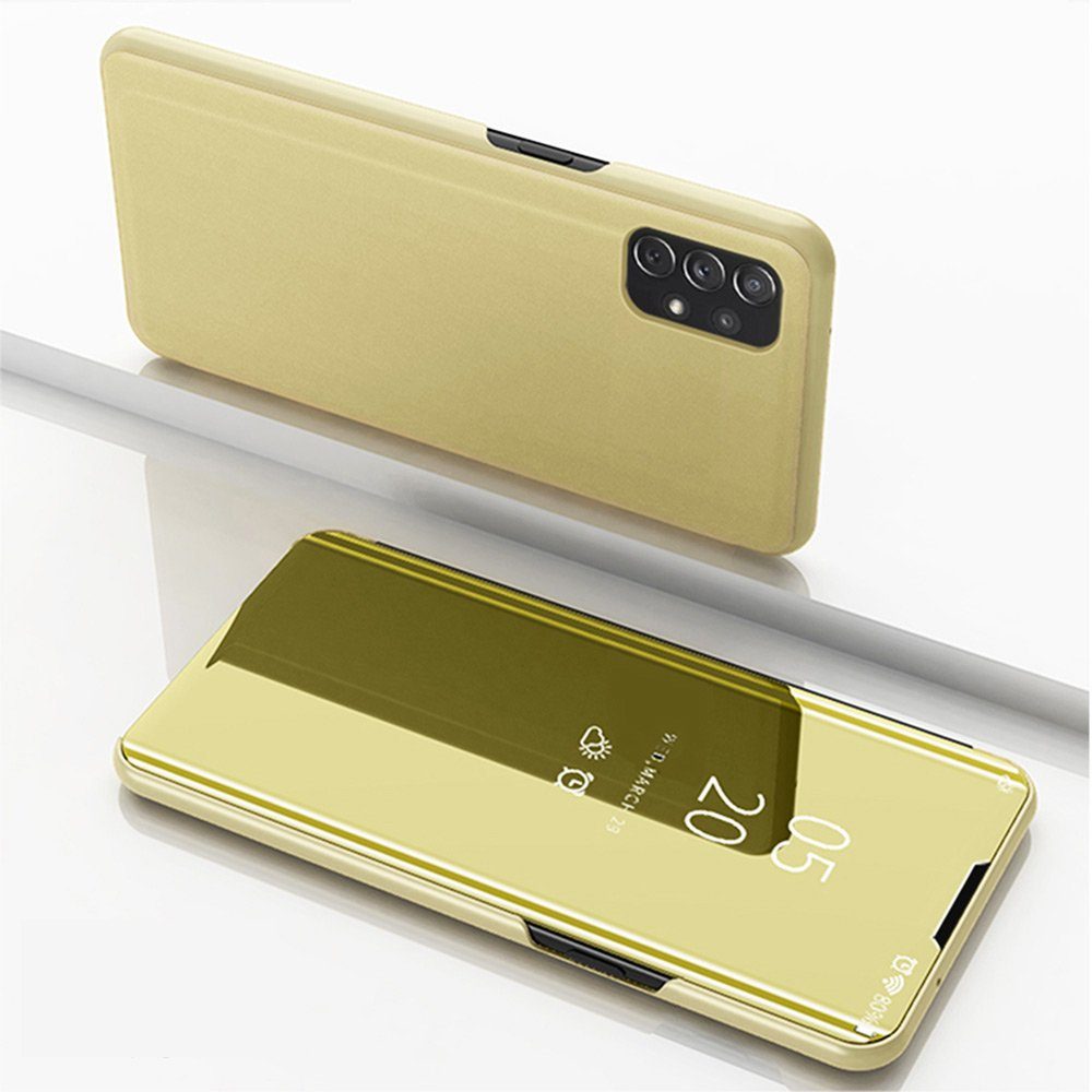 FITSU Handyhülle Handytasche für Samsung Galaxy Hülle Flipcase Spiegel Handyhülle, Hülle für A55, A35, A25, A15, A05s, A54, A53, A52, A51, A17, A37, A57