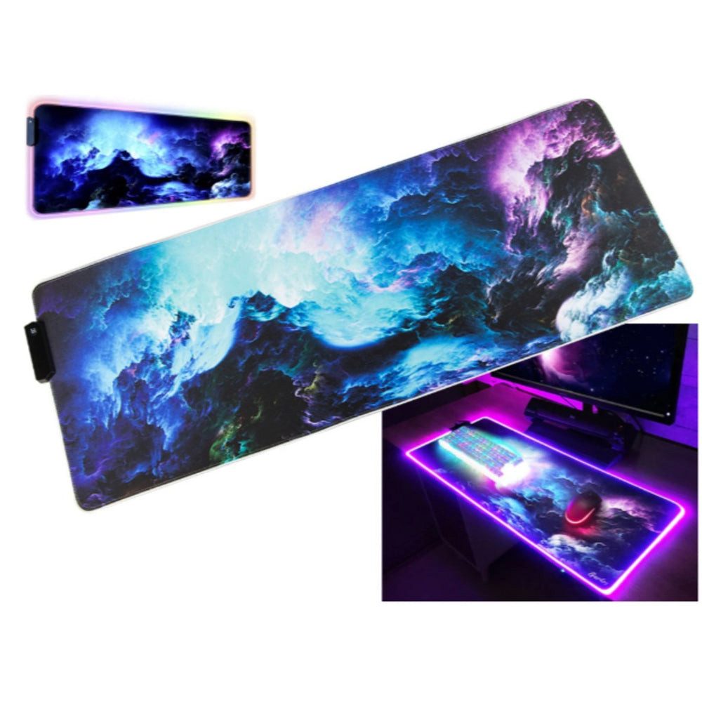 Da Meso Mauspad RGB Gaming Mauspad XXL – LED Mouse Pad mit Beleuchtung für PC & Laptop