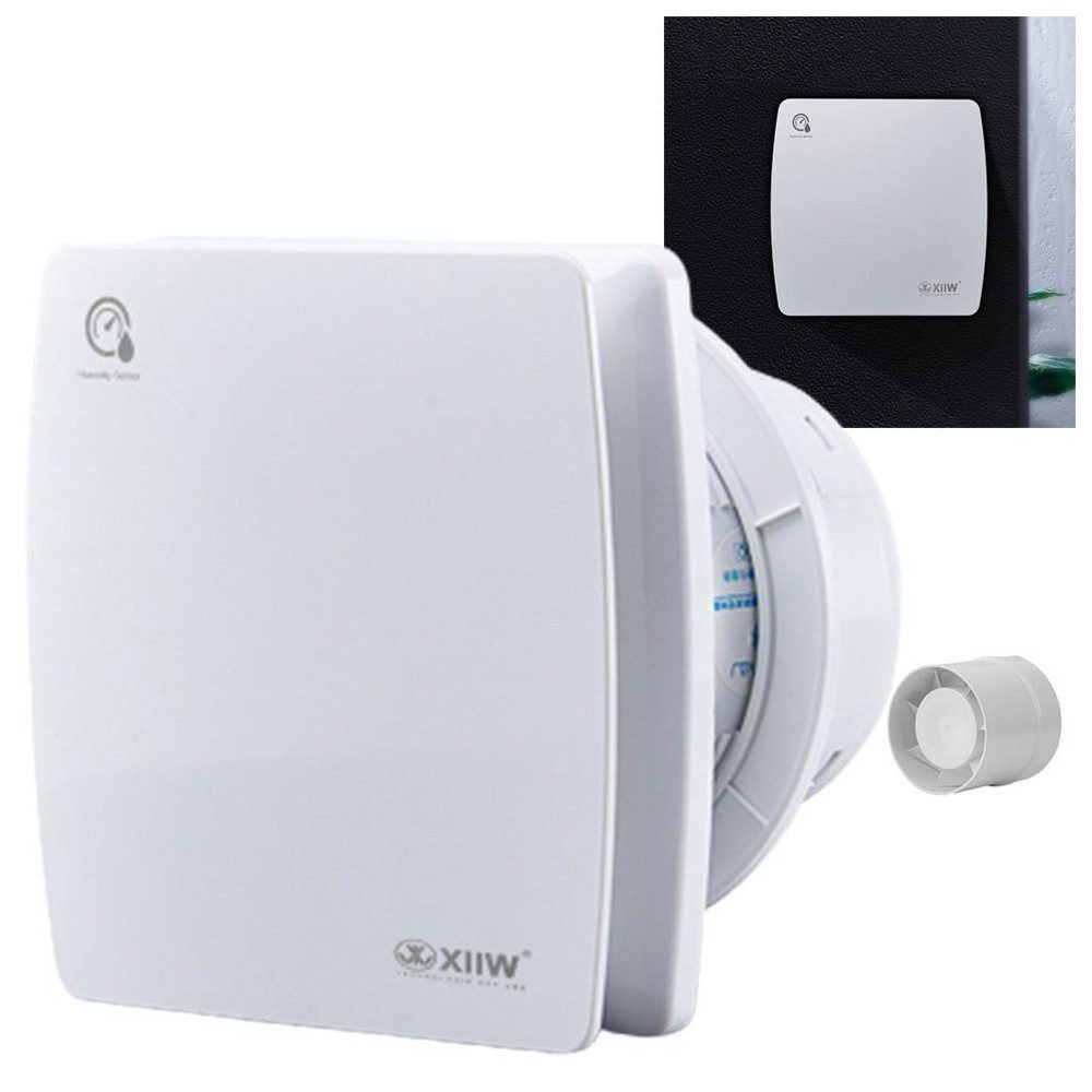 XERSEK Wandventilator Badezimmer Wandlüfter Badlüfter Ventilator 100mm, sehr leise, Geeignete Raumgröße 95m²