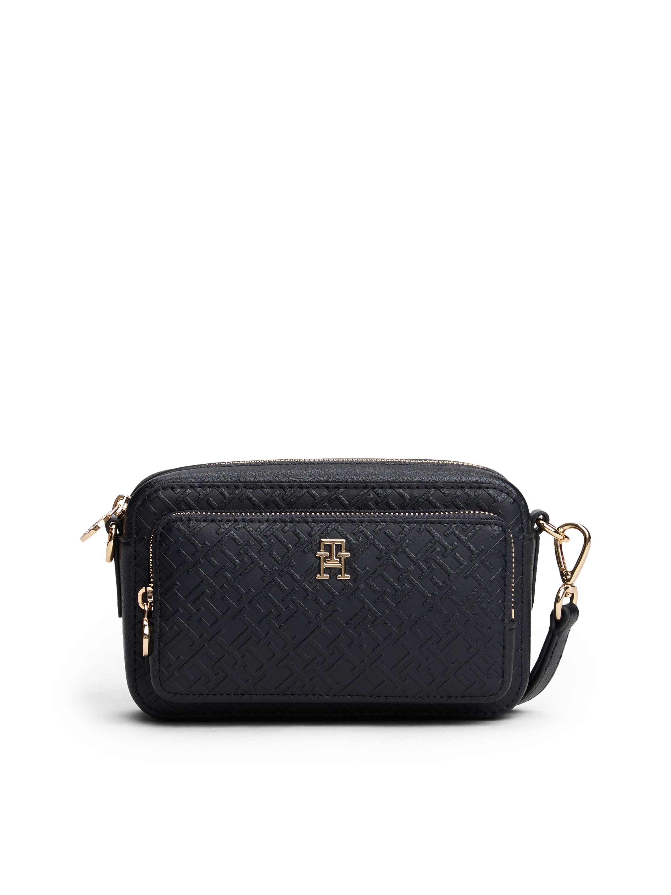Tommy Hilfiger Umhängetasche TH ICON CAMERA BAG MONO, Damen Schultertasche, Minibag mit TH-Logoprägung
