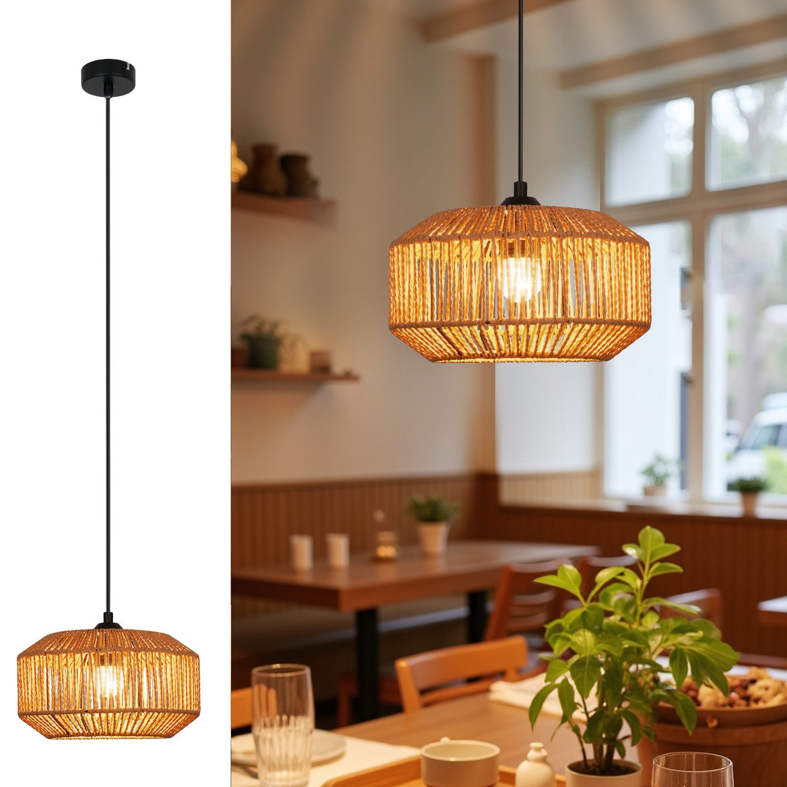 ZMH Pendelleuchte Esszimmer 1 Flammig Vintage günstig online kaufen