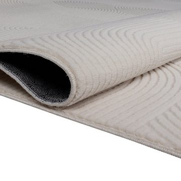 Teppich Schöner warmer Teppich mit elegantem Linienmuster in creme, Carpetia, rechteckig, Höhe: 16 mm