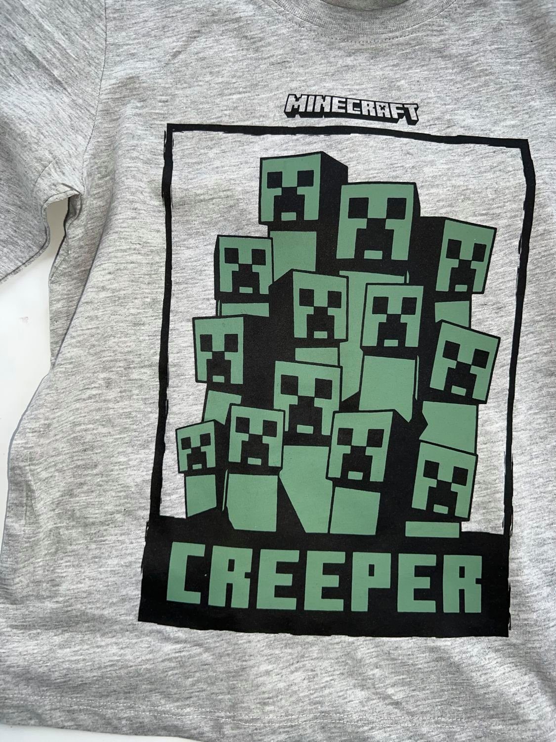 Minecraft Pyjama Minecraft langer Schlafanzug Pyjama Survival Mode Gray - Green