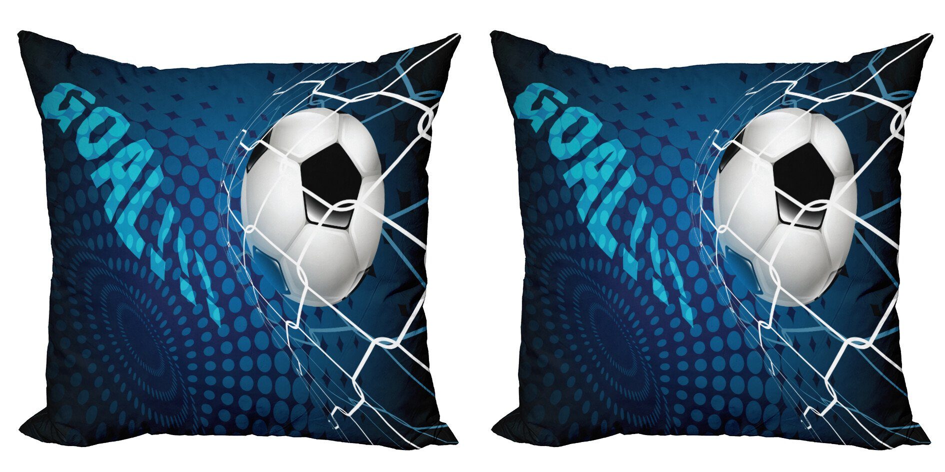 Abakuhaus Подушкиbezüge Modern Accent Doppelseitiger Digitaldruck, (2 Stück), Fußball Zusammenfassung Ziel Muster