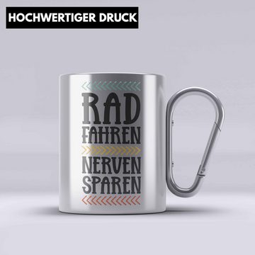 Trendation Thermotasse Fahrrad Radfahrer Geschenk Rennrad Bike Geschenkidee Männer Edelstahl