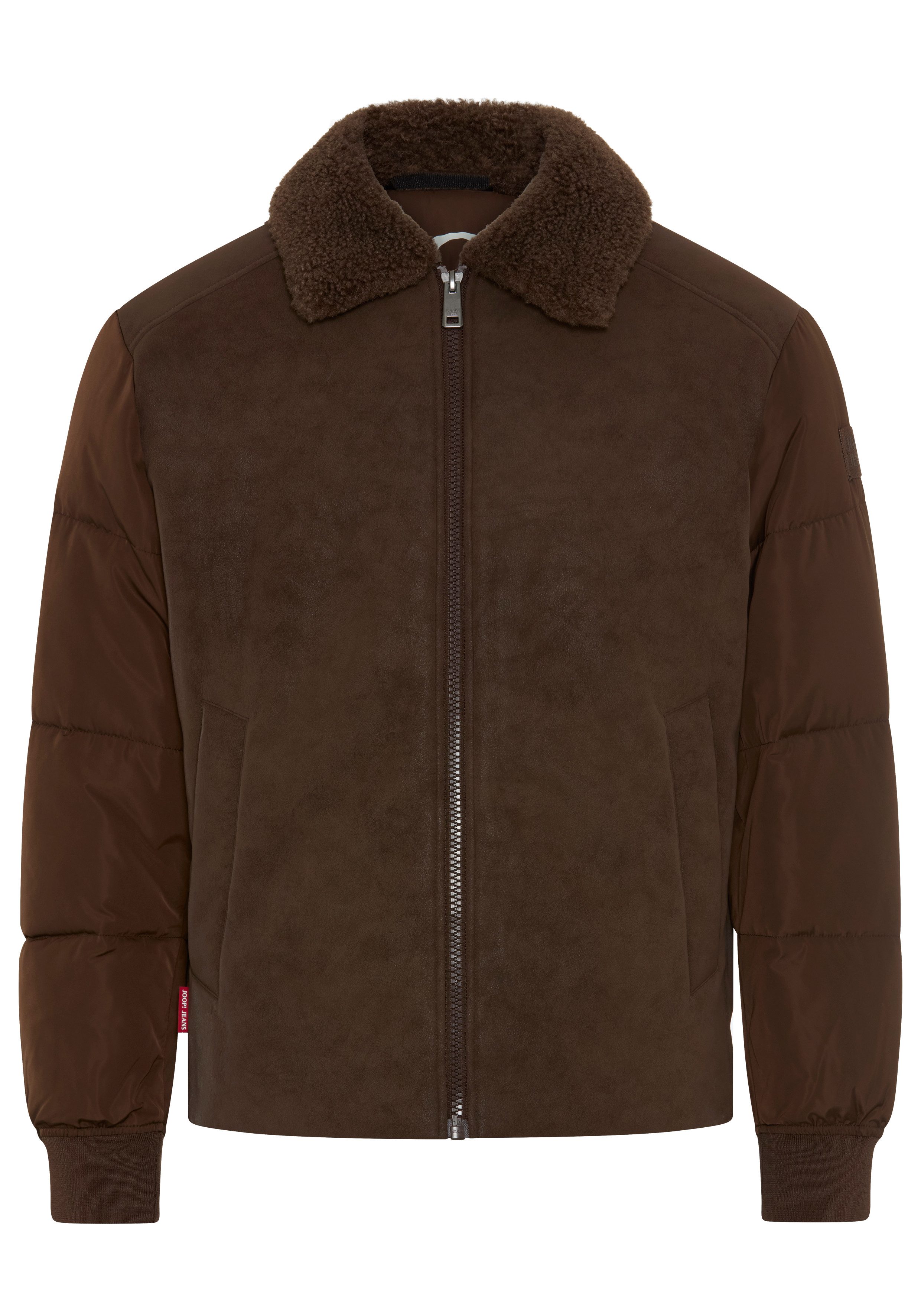 Joop Jeans Cabanjacke Tedder mit Umlegekragen aus Teddyfell