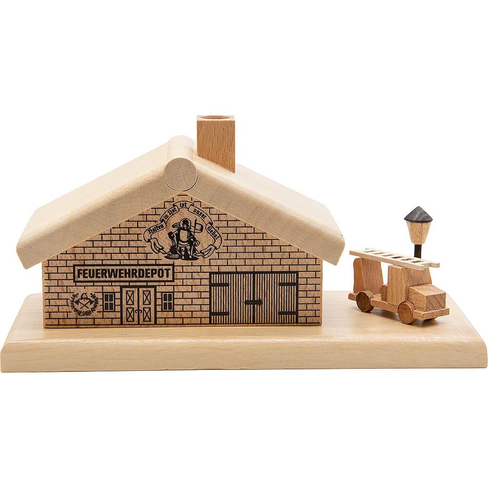 Spielwarenmacher Günther e.K. Räuchermännchen Räucherhaus Feuerwehr (7,5cm) von Spielwarenmacher Günther