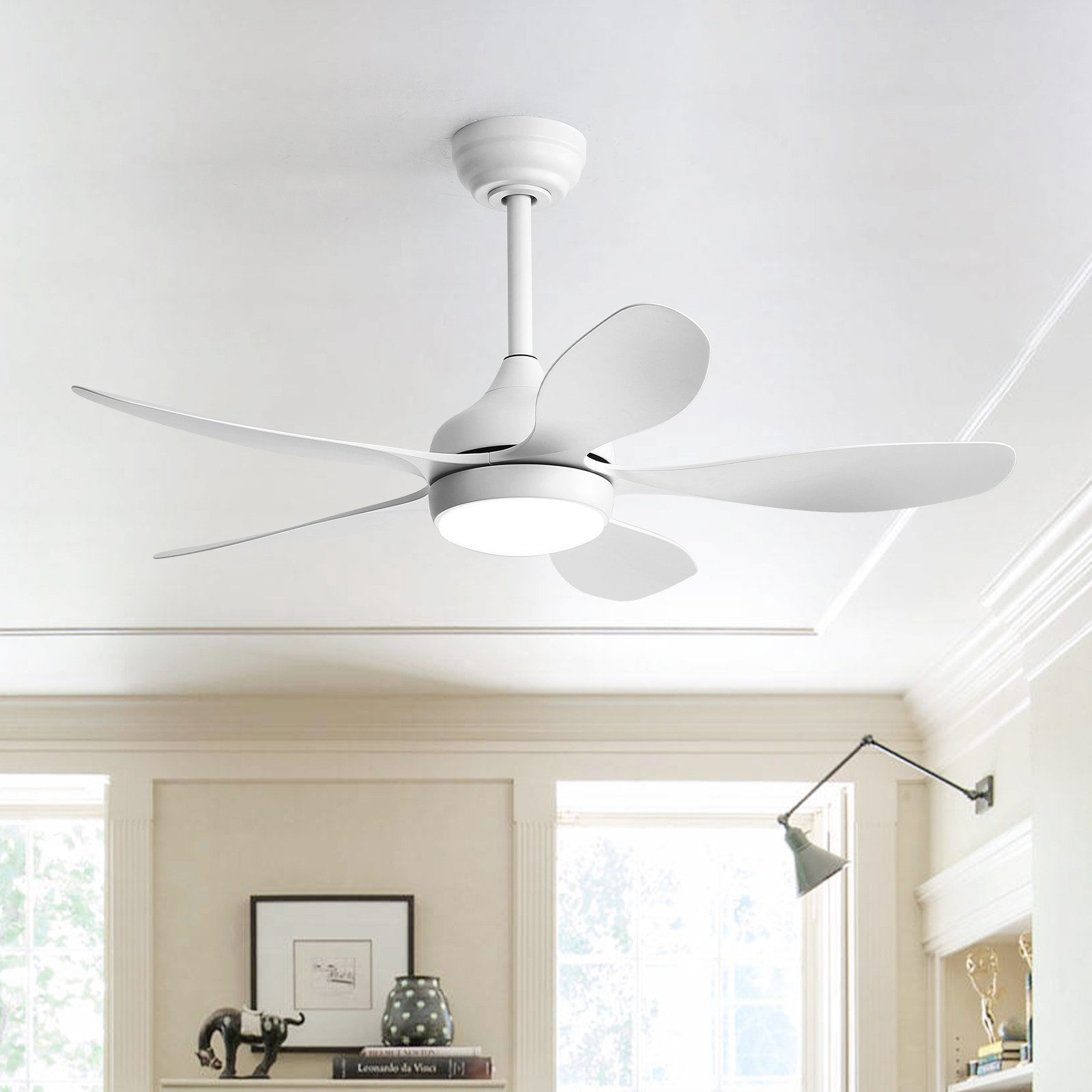 Sofucor Deckenventilator mit 18W LED-Licht, 5 günstig online kaufen