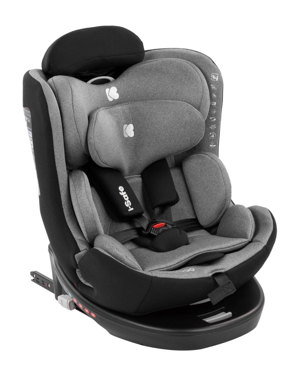 Kikkaboo Autokindersitz Kindersitz i-Safe, i-Size, ab: 0, bis: 12, Isofix, Top-Tether, verstellbar