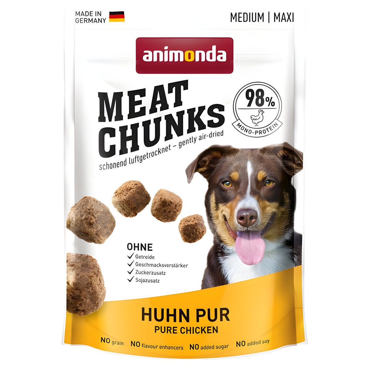 Animonda Meat Chunks Huhn pur 80 g - 6 Stück, Snack für: Hund