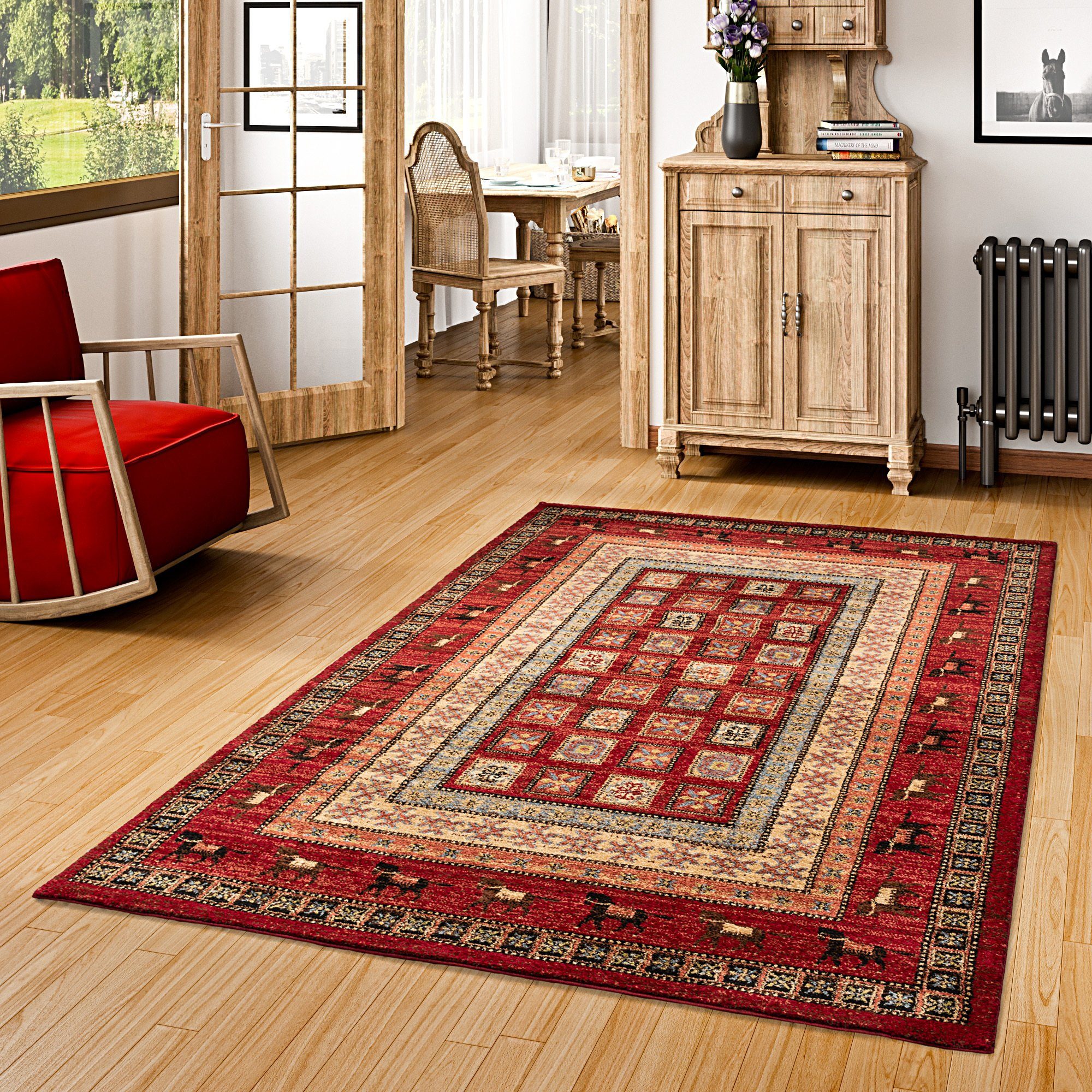 Orientteppich Designer Teppich Suite Orient Bordüre, Pergamon, Rechteckig,  Höhe: 11 mm