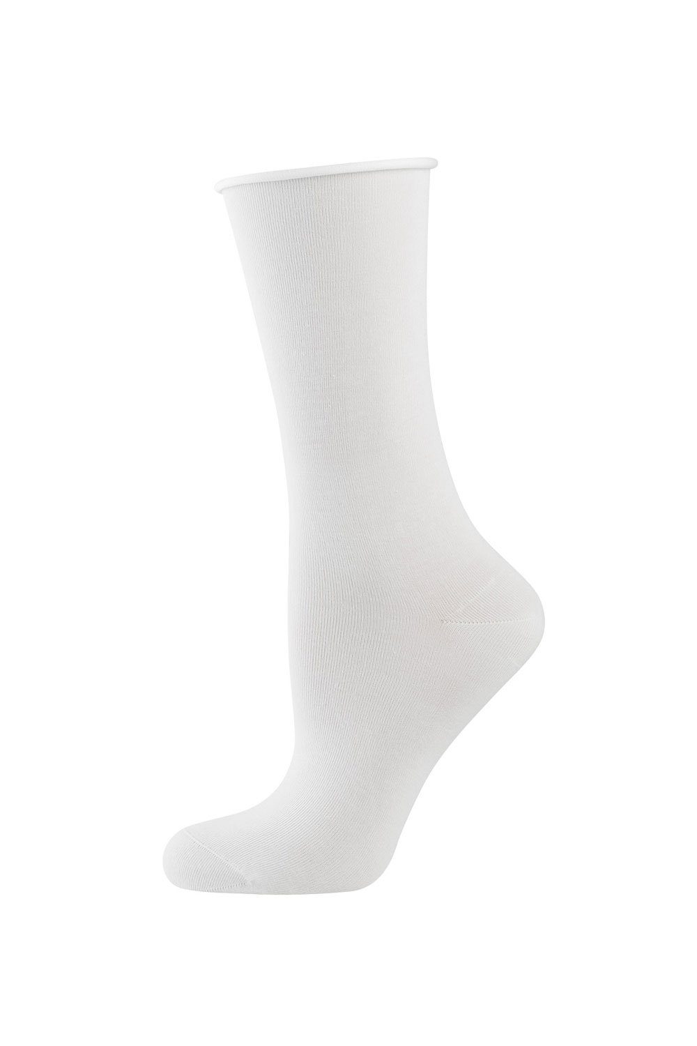 Elbeo Socken Light Cotton Rollbund-Socken 938303 weiß