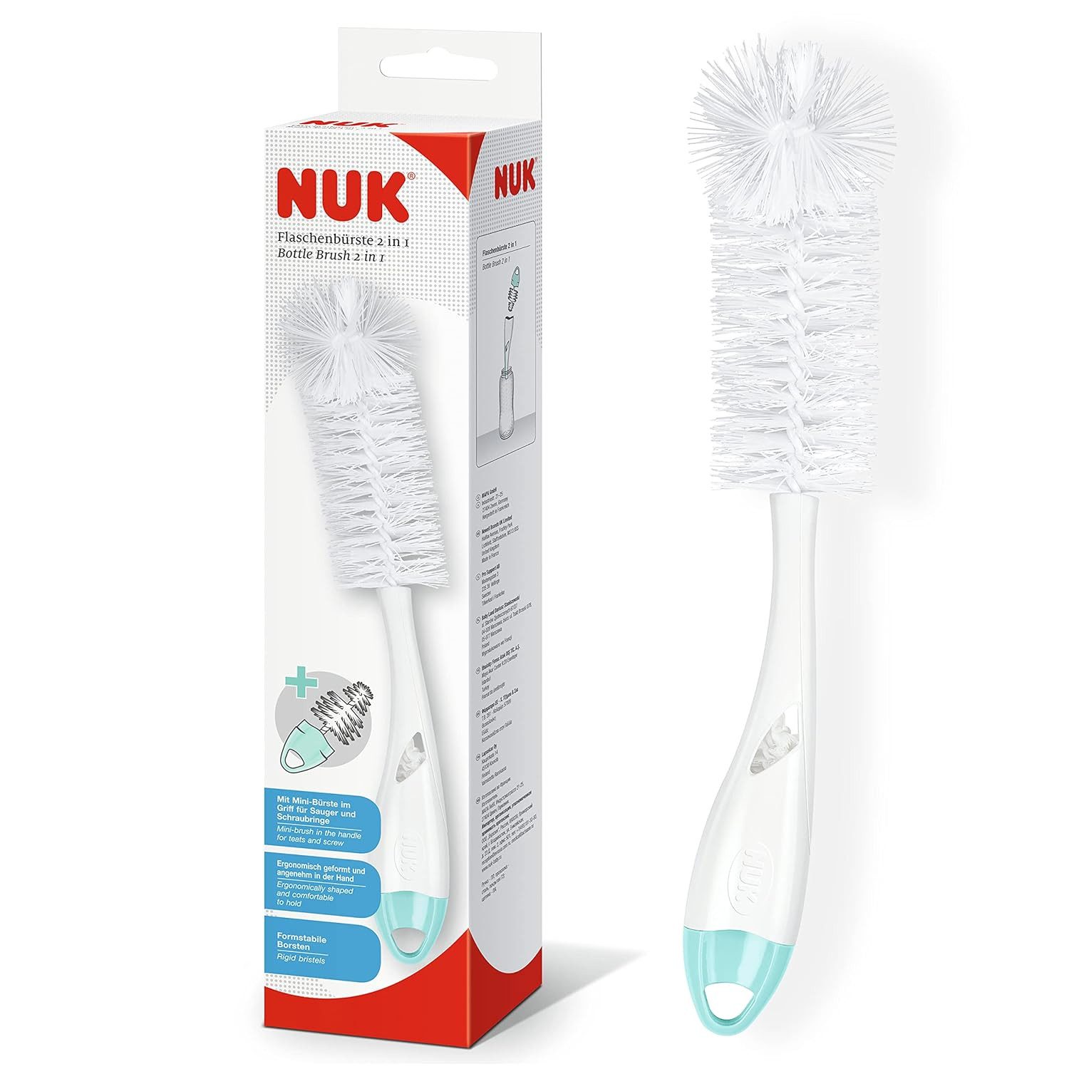 NUK Reinigungsbürste NUK Flaschenbürste 2in1