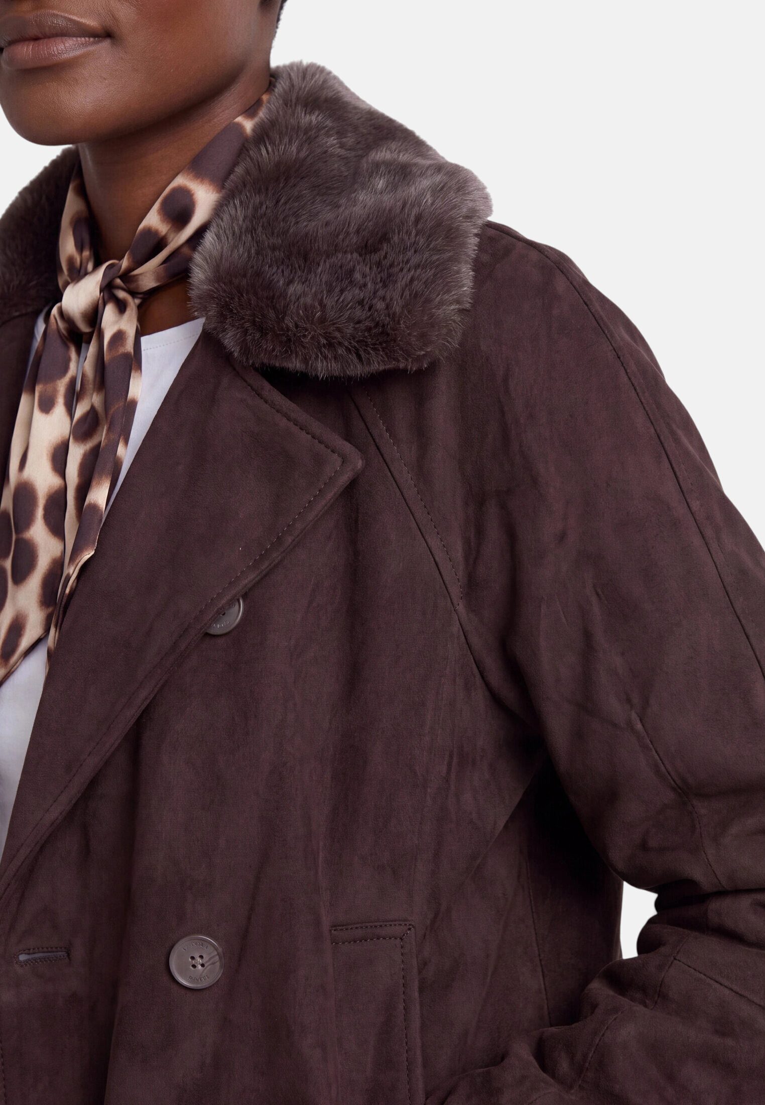 Zero Outdoorjacke Damen mit Kunstfellkragen