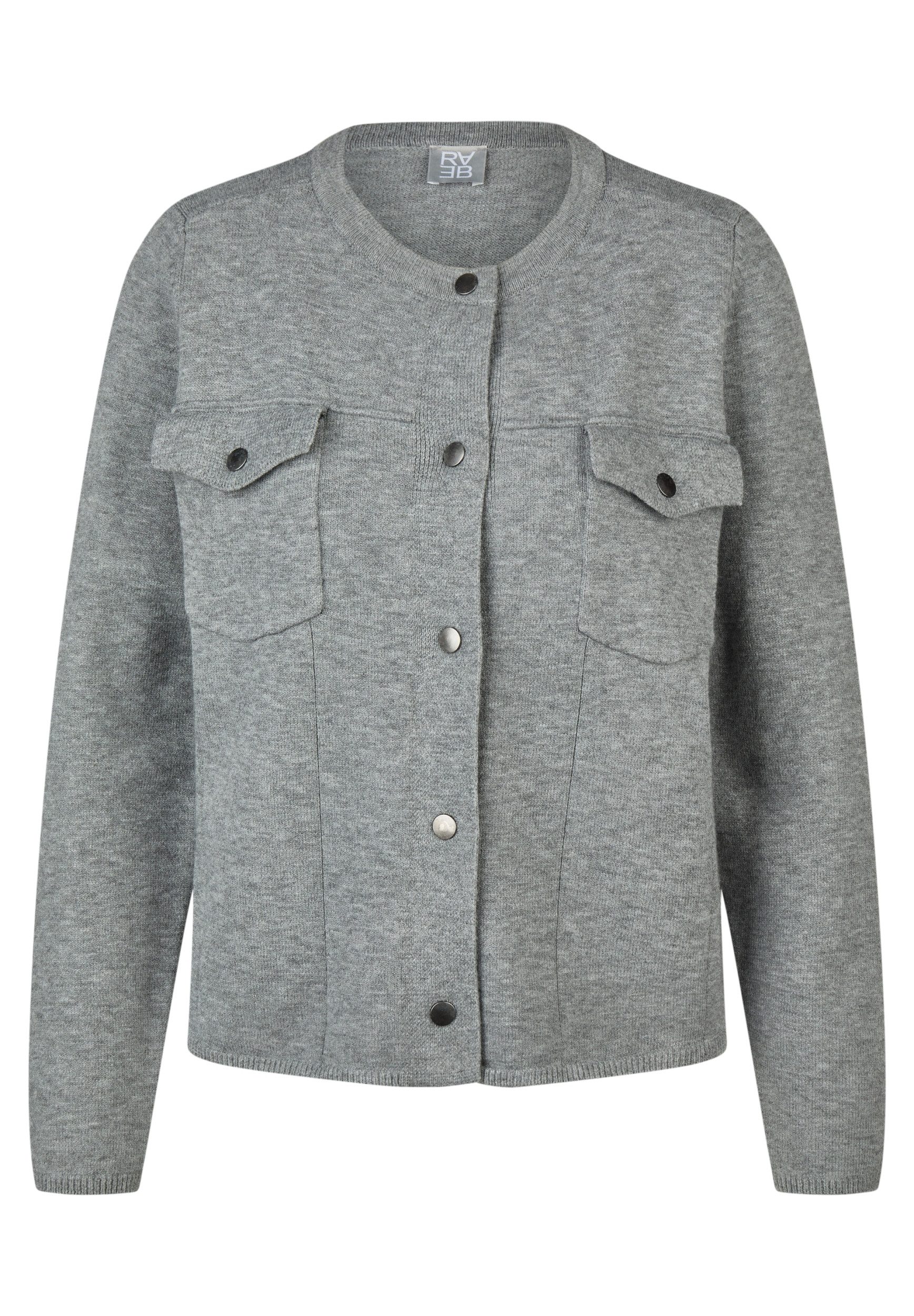 Rabe Strickjacke Strickjacke 7068 Schiefer