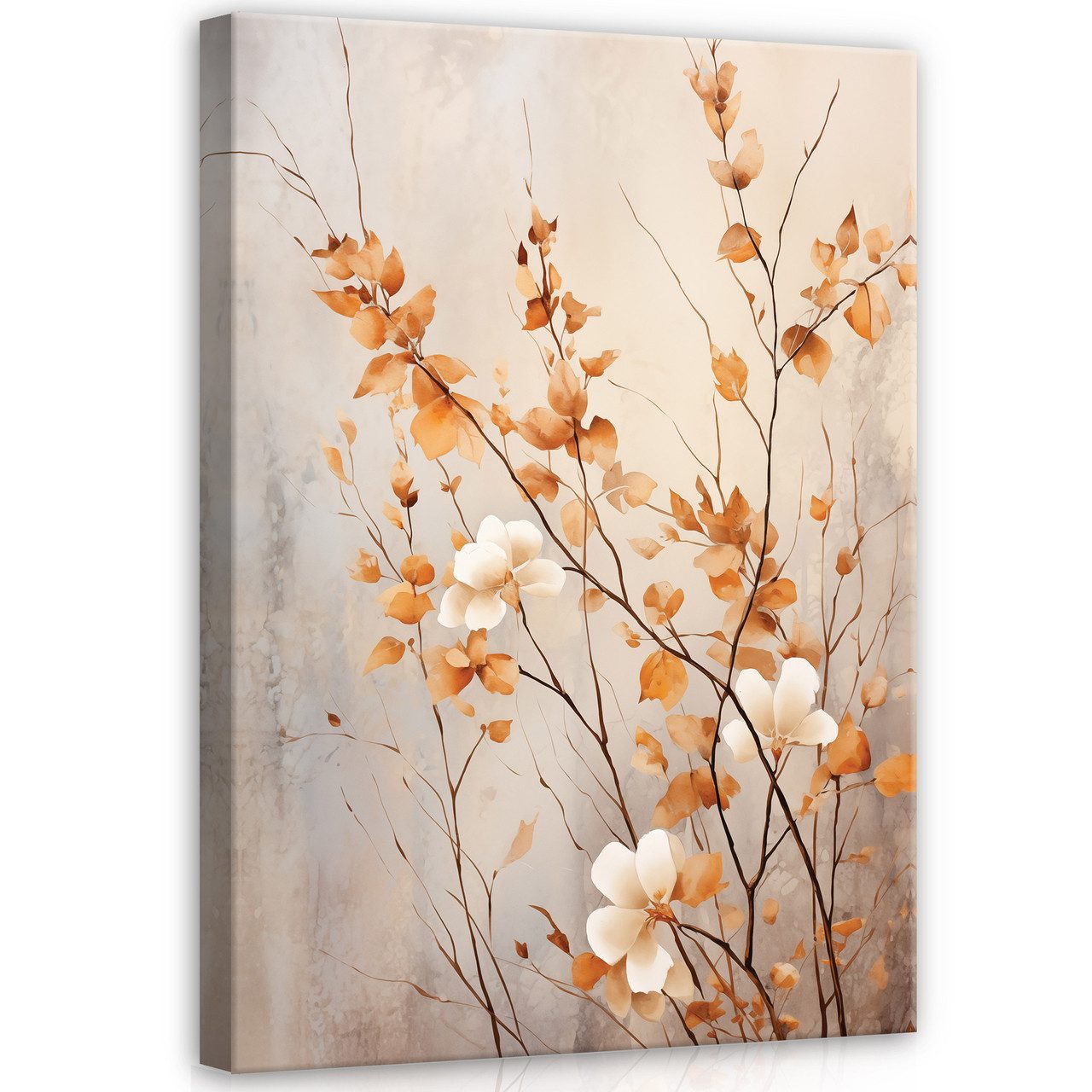 Wallarena Leinwandbild Blumen Vintage Abstrakt Wohnzimmer günstig online kaufen